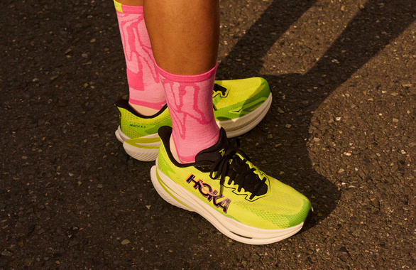 Skarpety Hoka Clifton Crew Run Sock różowe