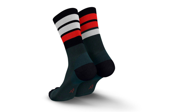 Skarpety Incylence Merino Strive Ottanio Inferno (High Cut) zielono-biało-pomarańczowe