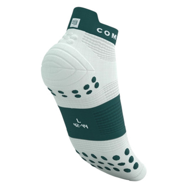 Skarpety Compressport Pro Racing Socks V4.0 Run Low (Sugar / Storm) biało-zielone