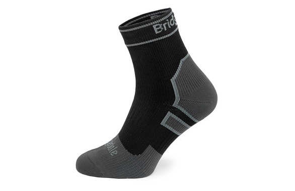 Skarpety wodoodporne Bridgedale StormSock Lightweight Ankle czarno-szare 