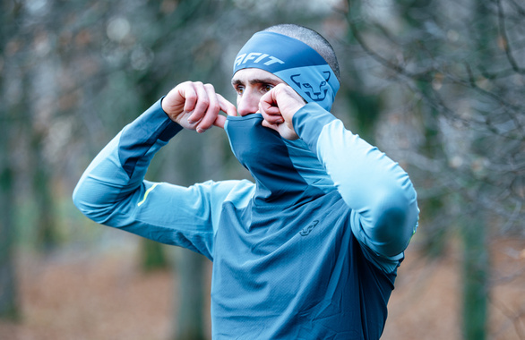 Bluza Dynafit Alpine L/S Hooded Tee niebieska męska 