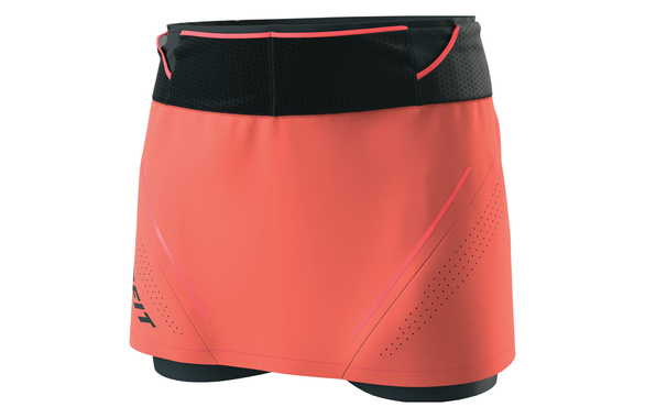 Spódniczka do biegania Dynafit Ultra 2in1 Skirt koralowa z czarnymi wstawkami 