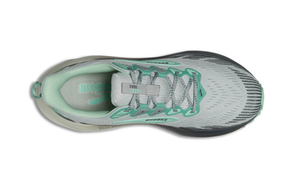 Buty Brooks Ghost Trail damskie szaro-zielone SS26