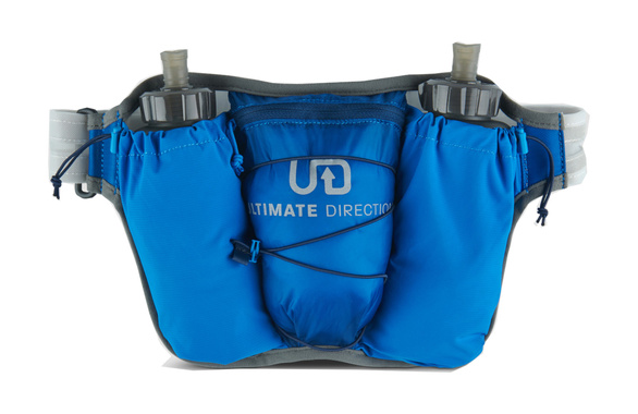 Pas do biegania Ultimate Direction Ultra Belt niebieski + 2 soft flaski 0,5l gratis