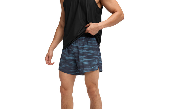 Spodenki Hoka Glide 5" Short w/brief czarno-niebieskie męskie