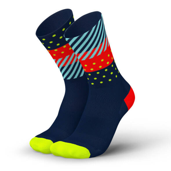 Skarpety Incylence Ultralight Wildness Navy Inferno (High Cut) granatowo-czerwone