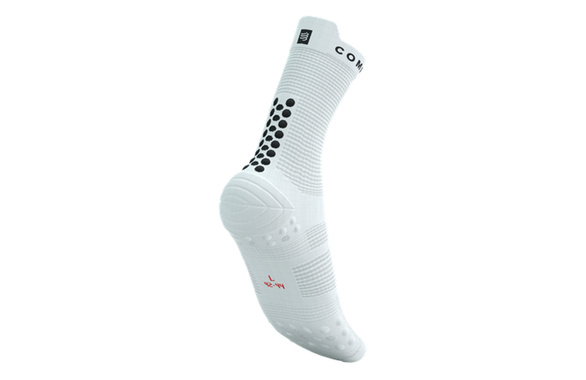 Skarpety Compressport Pro Racing Socks V4.0 Run High (White / Black) biało-czarne