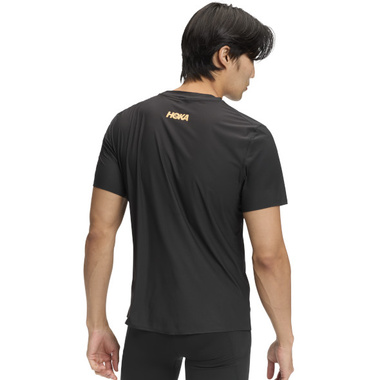 Koszulka Hoka Airolite Short Sleeve 2.0 czarno-złota męska 