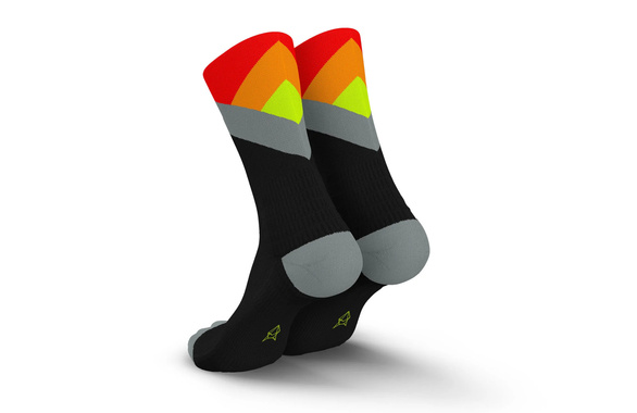 Skarpety Incylence Trail Summits Sunset czarno-szaro-pomarańczowe