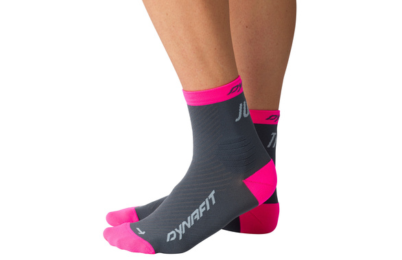 Skarpety Dynafit Trail Mid Socks szaro-różowe