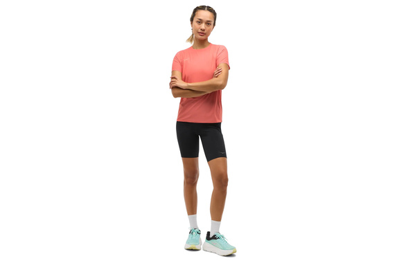Koszulka Hoka Airolite Run Short Sleeve damska pomarańczowa