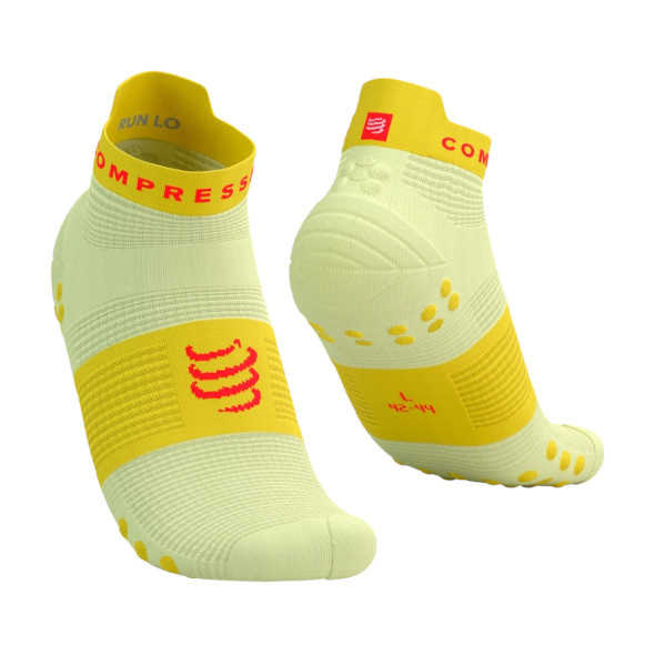 Skarpety Compressport Pro Racing Socks V4.0 Run Low (Elf Yellow / Fluo Red) żółto-czerwone