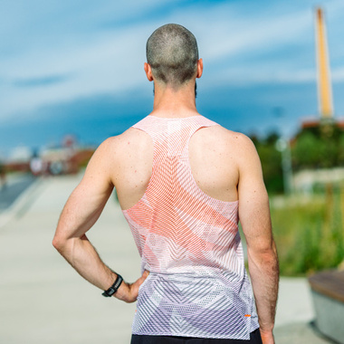 Koszulka Asics MetaSpeed Singlet czerwona męska  