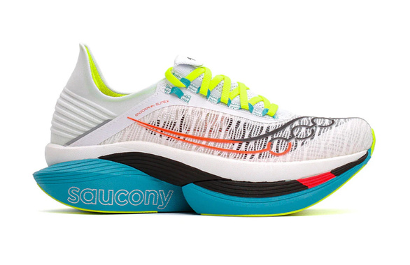 Buty Saucony Endorphin Elite 2 biało-turkusowe męskie AW25