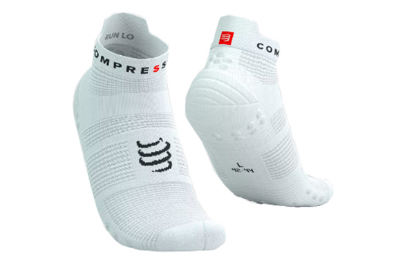 Skarpety Compressport Pro Racing Socks V4.0 Run Low (White / Black) biało-czarne