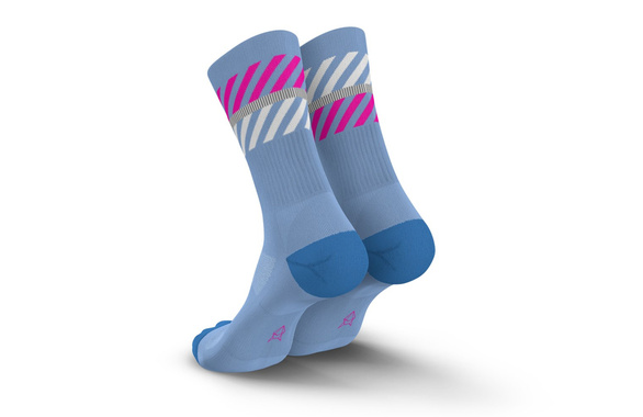 Skarpety Incylence Merino Light Lanes Water Pink (High Cut) niebiesko-różowe