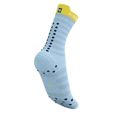Skarpety Compressport Pro Racing Socks V4.0 Ultralight Run High (Cashmere Blue / Maize) jasnoniebieskie