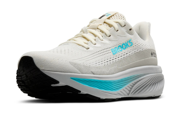 Buty Brooks Ghost 17 z membraną G-Tx (wodoodporne) damskie kremowo-niebieskie AW25