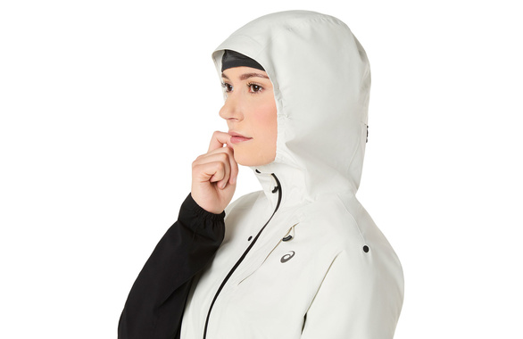 Kurtka Asics Metarun Legend Jacket damska biało-czarna