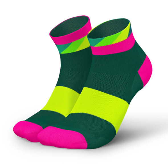Skarpety Incylence Ultralight Strides Short Petrol Pink (Low Cut) zielono-różowe