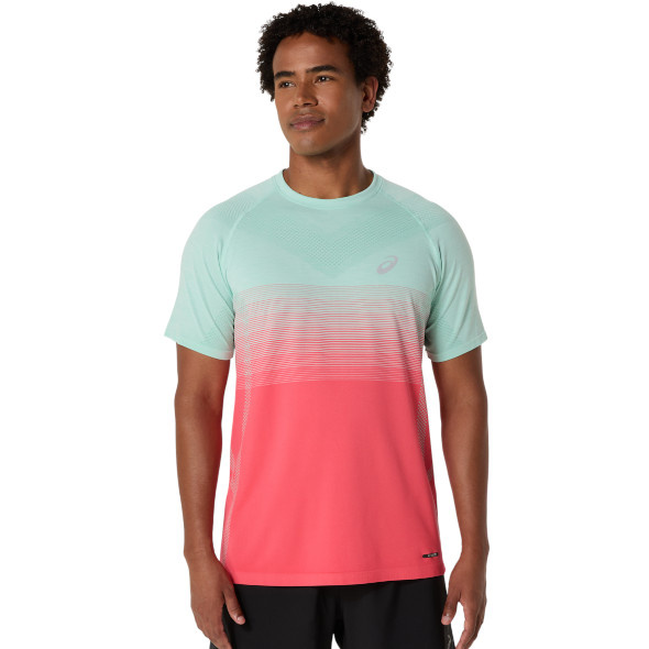 Koszulka Asics Seamless SS Top zielono-czerwona męska SS25