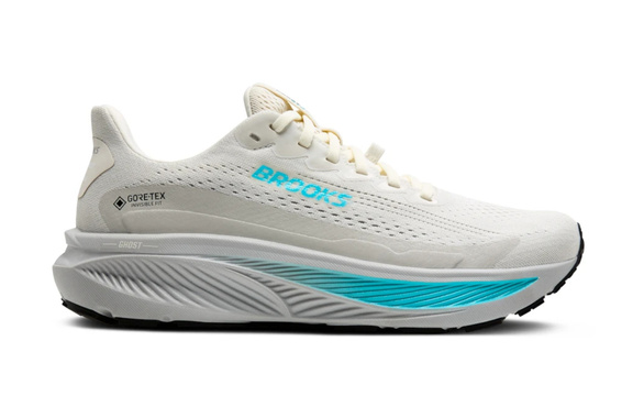 Buty Brooks Ghost 17 z membraną G-Tx (wodoodporne) damskie kremowo-niebieskie AW25