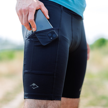 Krótkie legginsy Asics Fujitrail Elite Sprinter czarne męskie 