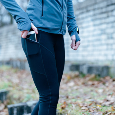 Legginsy Dynafit Winter Running Tights damskie czarne AW25