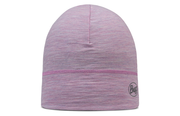 Czapka Buff Merino Beanie Solid Pansy z wełny Merino lightweight 125 różowa
