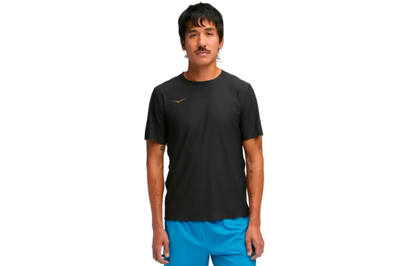 Koszulka Hoka Airolite Short Sleeve 2.0 niebiesko-pomarańczowa męska 