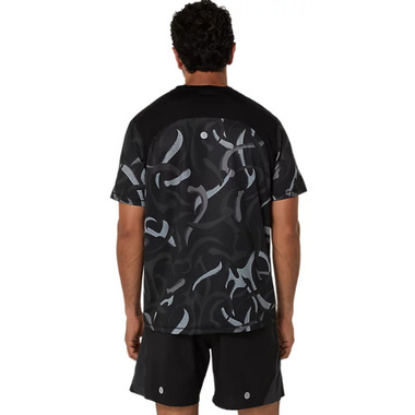 Koszulka Asics Road All Over Print SS Top czarno-szara SS25