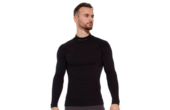 Koszulka termoaktywna Brubeck Extreme Wool LS1666M z wełny merino czarna męska 