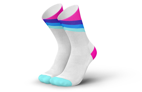 Skarpety Incylence Running Grades Blue Pink (High Cut) biało-niebiesko-różowe