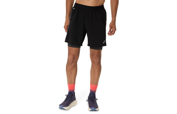 Spodenki Asics Road 2-n-1 7in Short czarne męskie