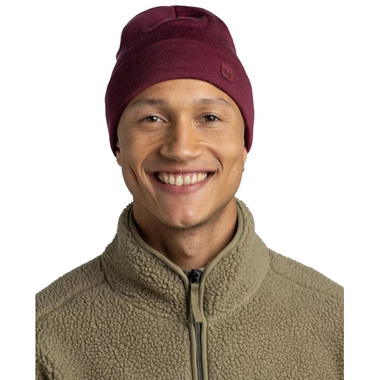 Czapka Buff Merino Wool Hat Tibetan Red heavyweight 500 bordowa