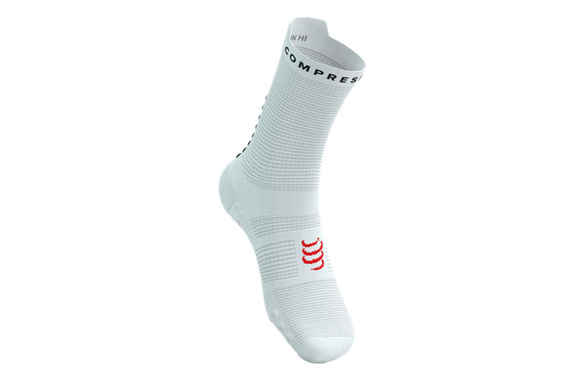 Skarpety Compressport Pro Racing Socks V4.0 Run High (White / Black) biało-czarne