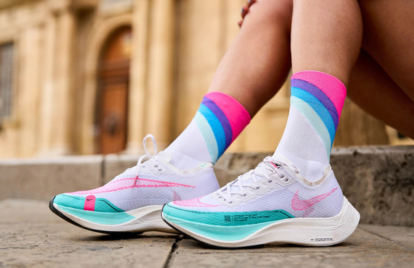 Skarpety Incylence Running Grades Blue Pink (High Cut) biało-niebiesko-różowe