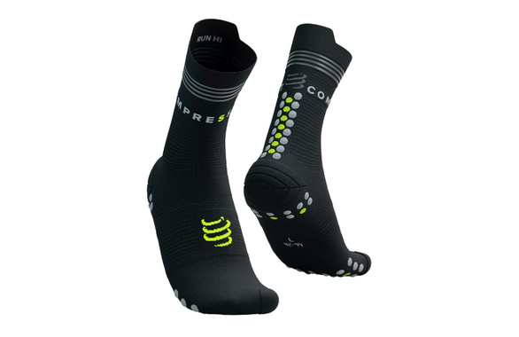 Skarpety Compressport Pro Racing Socks V4.0 Run High Flash czarno-żółte