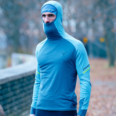 Bluza Dynafit Alpine L/S Hooded Tee niebieska męska 