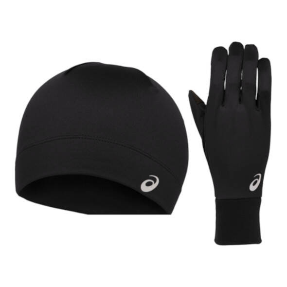 Zestaw czapka + rękawiczki Asics Running Pack czarny