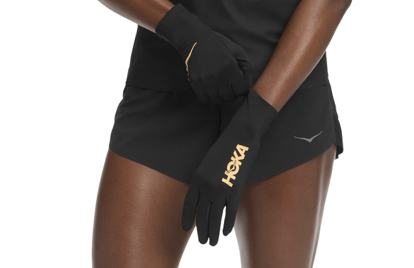 Rękawiczki Hoka Airolite Run Gloves czarno-złote