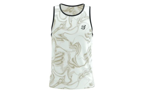 Koszulka Compressport Performance Singlet biała męska