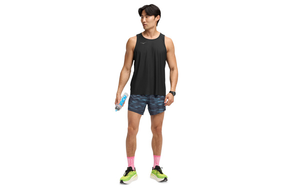 Spodenki Hoka Glide 5" Short w/brief czarno-niebieskie męskie