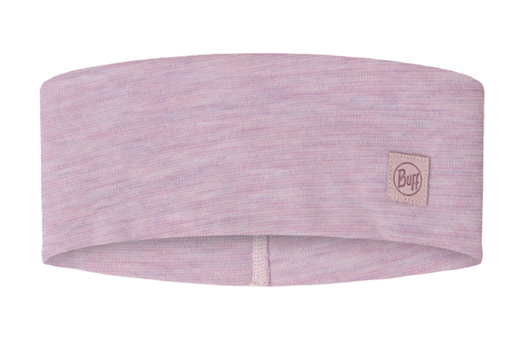 Opaska Buff Merino Wide Headband Solid Lilac Sand różowa