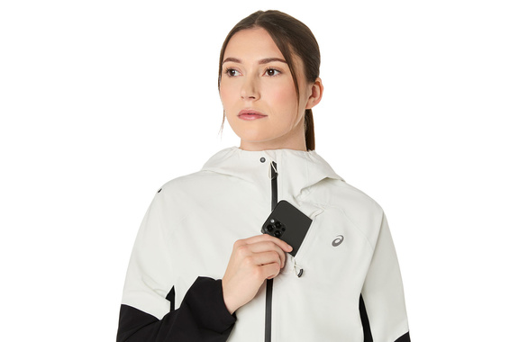 Kurtka Asics Metarun Legend Jacket damska biało-czarna