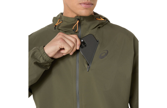 Kurtka Asics Fujitrail Elite Waterproof Jacket zielona męska AW25