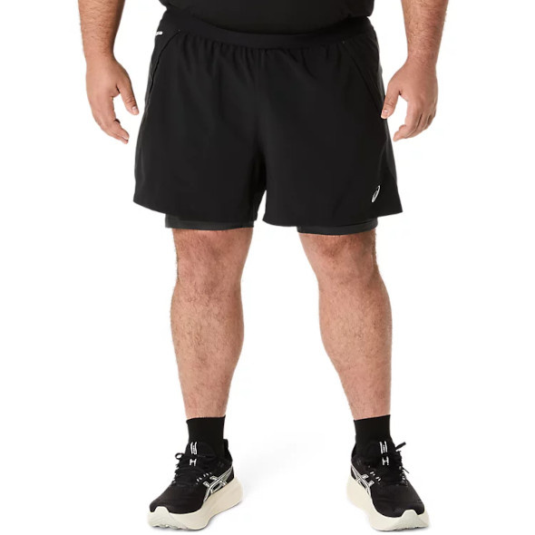 Spodenki Asics Road 2-n-1 5in Short czarne męskie