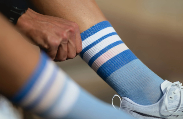 Skarpety Incylence Merino Strive Blue Light Pink (High Cut) niebiesko-różowe