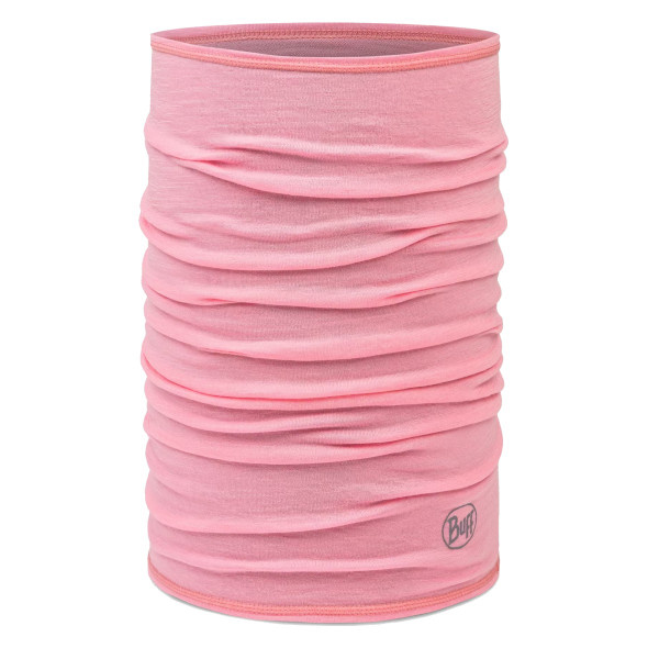 Chusta/maska Buff Merino Wool Solid Rose Pink lightweight 125 różowa