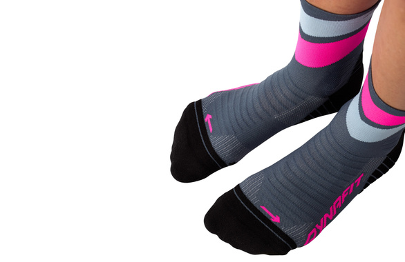 Skarpety Dynafit Ultra Mid Socks szaro-różowe